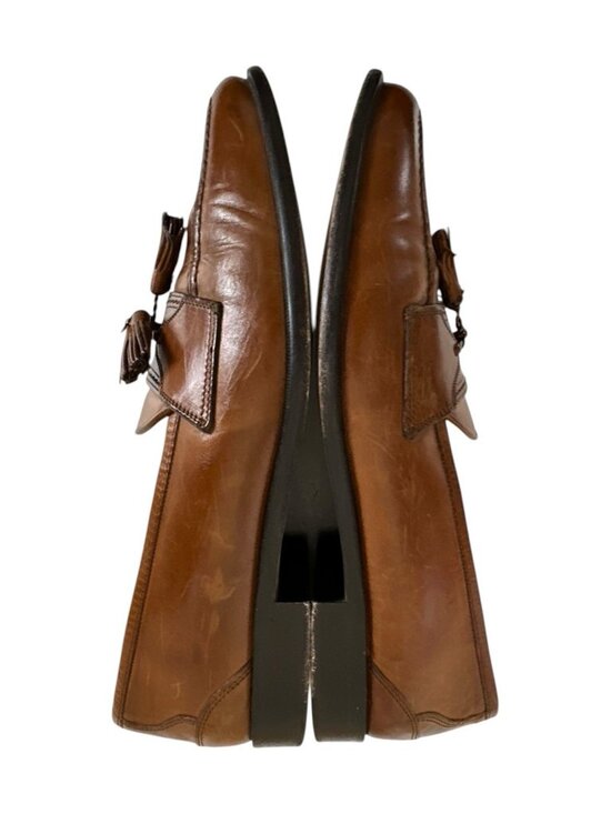 Johnston Murphy Cellini Mens 11M Brown Leather Tassel Loafer Dress Classic Slip main image 8